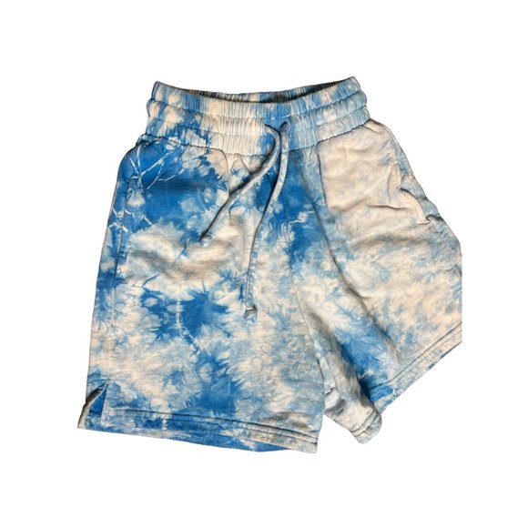 Frankie Bikinis Shorts Womens XS Blue Tie Dye Sweat Shorts Casual Comfy Lounge - Picture 3 of 6